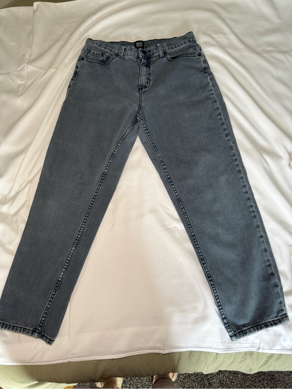 BDG Straight Leg Jeans in Washed Charcoal Gray